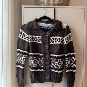 Burgess Brown Cardigan Sweater